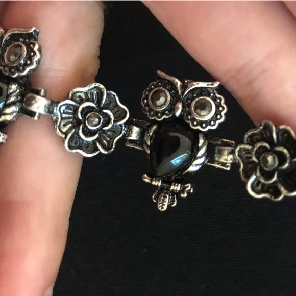 Night owl jewelry set matching necklace bracelet earrings - Picture 6 of 11